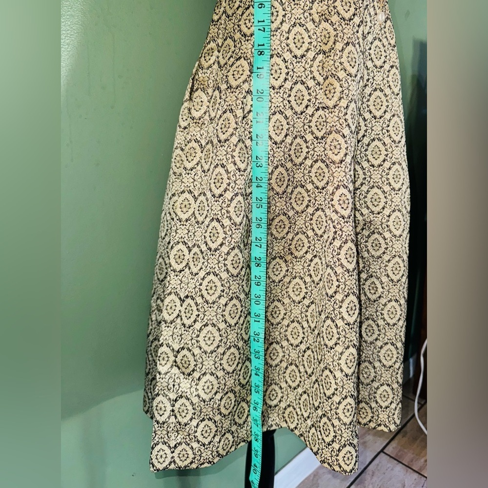 Talbots Black and Cream Geometric Midi Dress - Picture 5 of 8